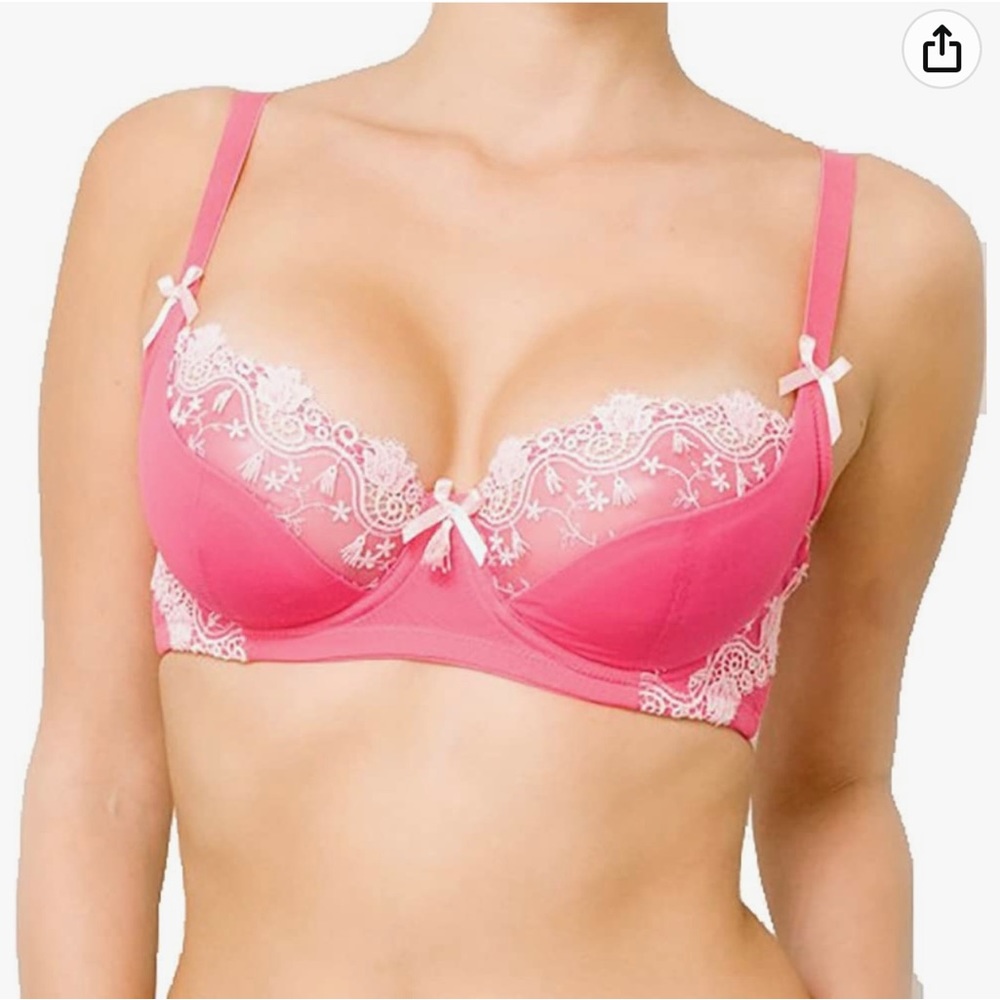 NWT Parfait by Affinitas Hot Pink Anna Demi Underwire Bra (in package w/hanger)